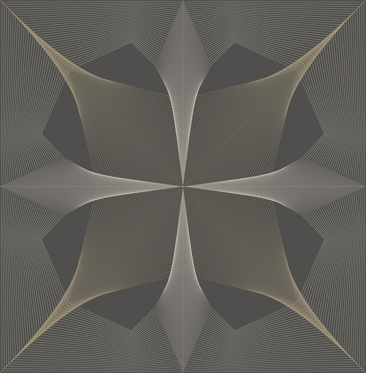 Radius Dark Brown Geometric Wallpaper by A-Street Prints Theory Covers about 56.4 square feet 20.5-in by 33-ft long roll Unpasted 20.9 - Fabric Carolina -