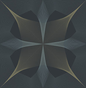 Radius Navy Geometric Wallpaper by A-Street Prints