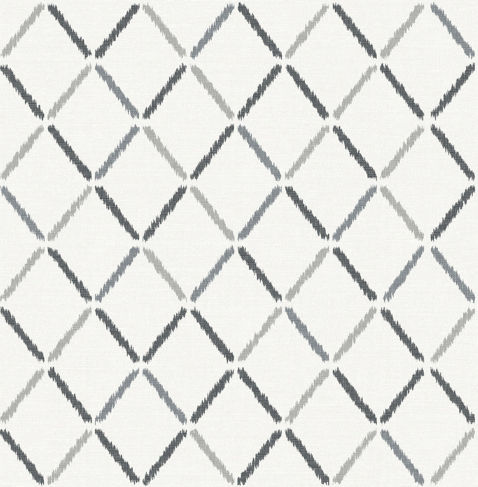 Allotrope Charcoal Linen Geometric Wallpaper by A-Street Prints Theory Covers about 56.4 square feet 20.5-in by 33-ft long roll Unpasted 20.9 - Fabric Carolina -
