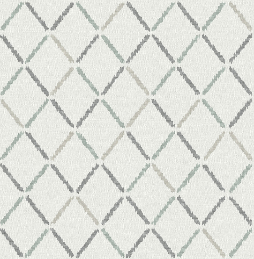 Allotrope Grey Linen Geometric Wallpaper by A-Street Prints Theory Covers about 56.4 square feet 20.5-in by 33-ft long roll Unpasted 20.9 - Fabric Carolina -
