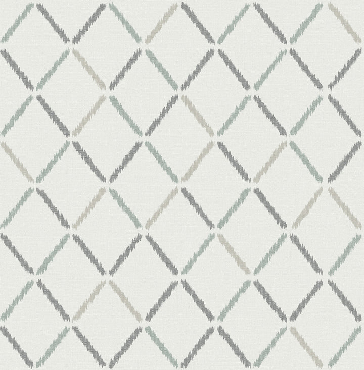 Allotrope Grey Linen Geometric Wallpaper by A-Street Prints Theory Covers about 56.4 square feet 20.5-in by 33-ft long roll Unpasted 20.9 - Fabric Carolina -