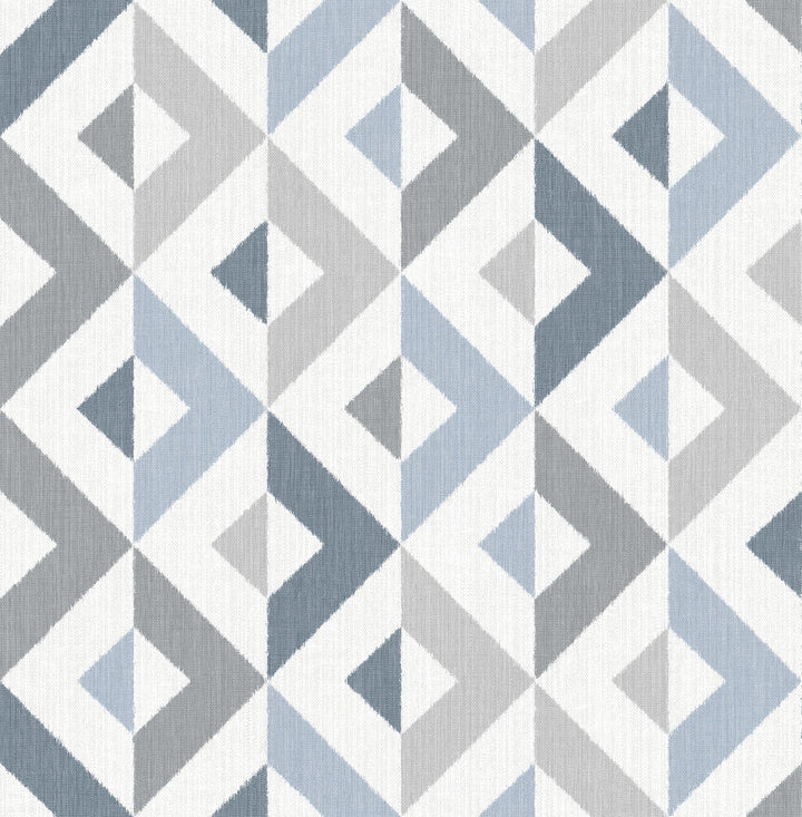 Seesaw Slate Geometric Faux Linen Wallpaper by A-Street Prints Theory Covers about 56.4 square feet 20.5-in by 33-ft long roll Unpasted 20.9 - Fabric Carolina -