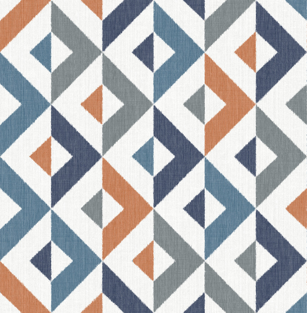 Seesaw Multicolor Geometric Faux Linen Wallpaper by A-Street Prints Theory Covers about 56.4 square feet 20.5-in by 33-ft long roll Unpasted 20.9 - Fabric Carolina -