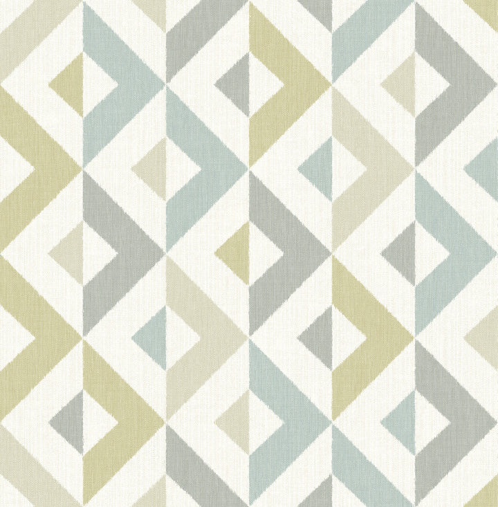 Seesaw Grey Geometric Faux Linen Wallpaper by A-Street Prints Theory Covers about 56.4 square feet 20.5-in by 33-ft long roll Unpasted 20.9 - Fabric Carolina -