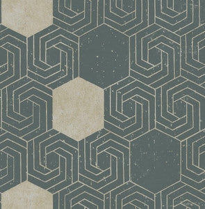 Momentum Dark Green Geometric Wallpaper by A-Street Prints
