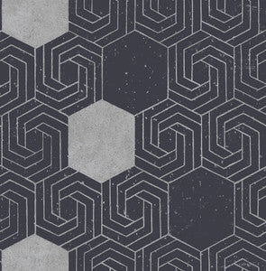 Momentum Navy Geometric Wallpaper by A-Street Prints