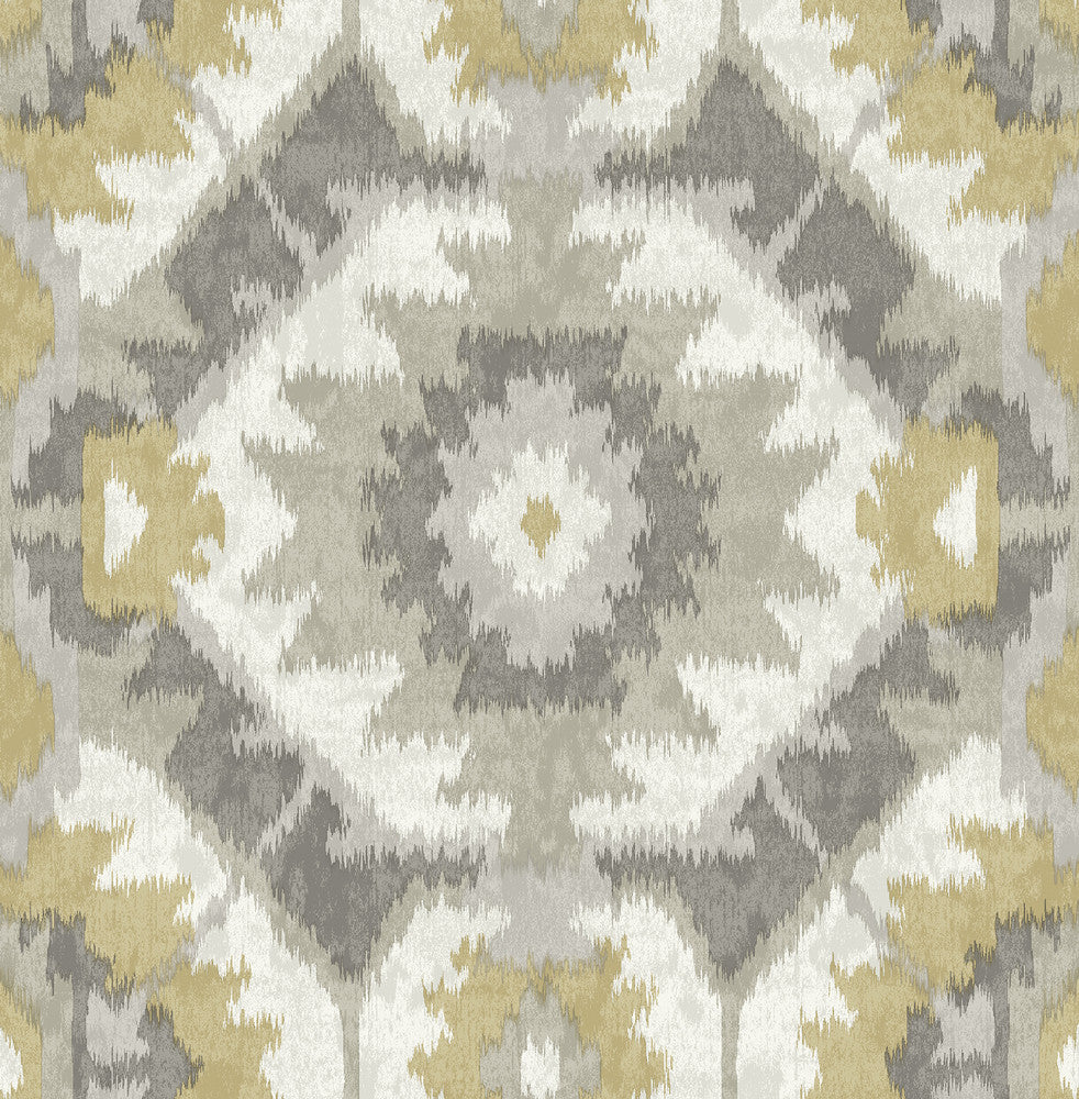 Kazac Grey Shibori Wallpaper by A-Street Prints Theory Covers about 56.4 square feet 20.5-in by 33-ft long roll Unpasted 20.9 - Fabric Carolina -