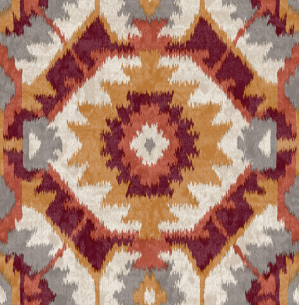Kazac Multicolor Shibori Wallpaper by A-Street Prints Theory Covers about 56.4 square feet 20.5-in by 33-ft long roll Unpasted 20.9 - Fabric Carolina -