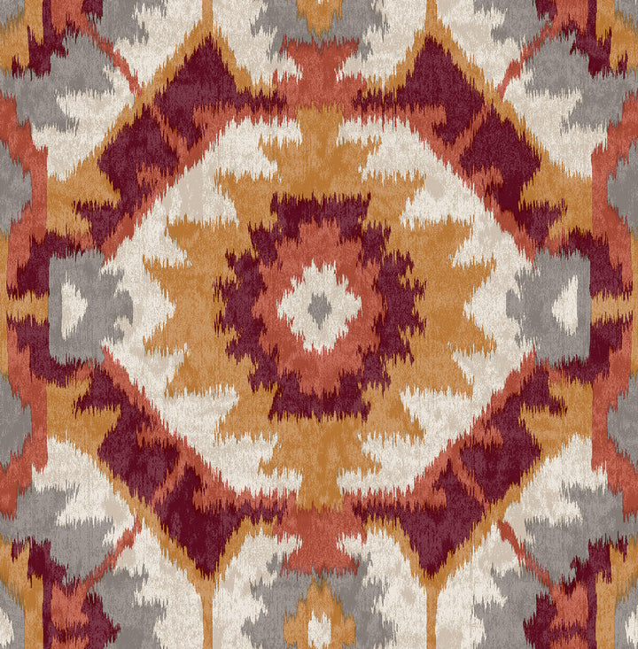Kazac Multicolor Shibori Wallpaper by A-Street Prints Theory Covers about 56.4 square feet 20.5-in by 33-ft long roll Unpasted 20.9 - Fabric Carolina -