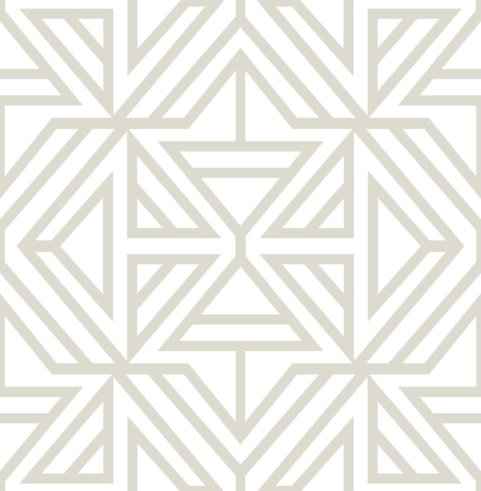 Helios Bone Geometric Wallpaper by A-Street Prints Theory Covers about 56.4 square feet 20.5-in by 33-ft long roll Unpasted 20.9 - Fabric Carolina -