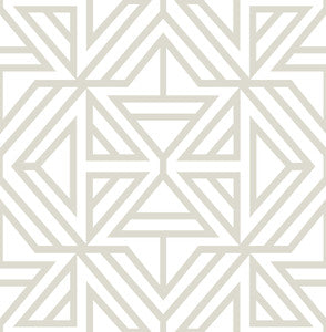 Helios Bone Geometric Wallpaper by A-Street Prints