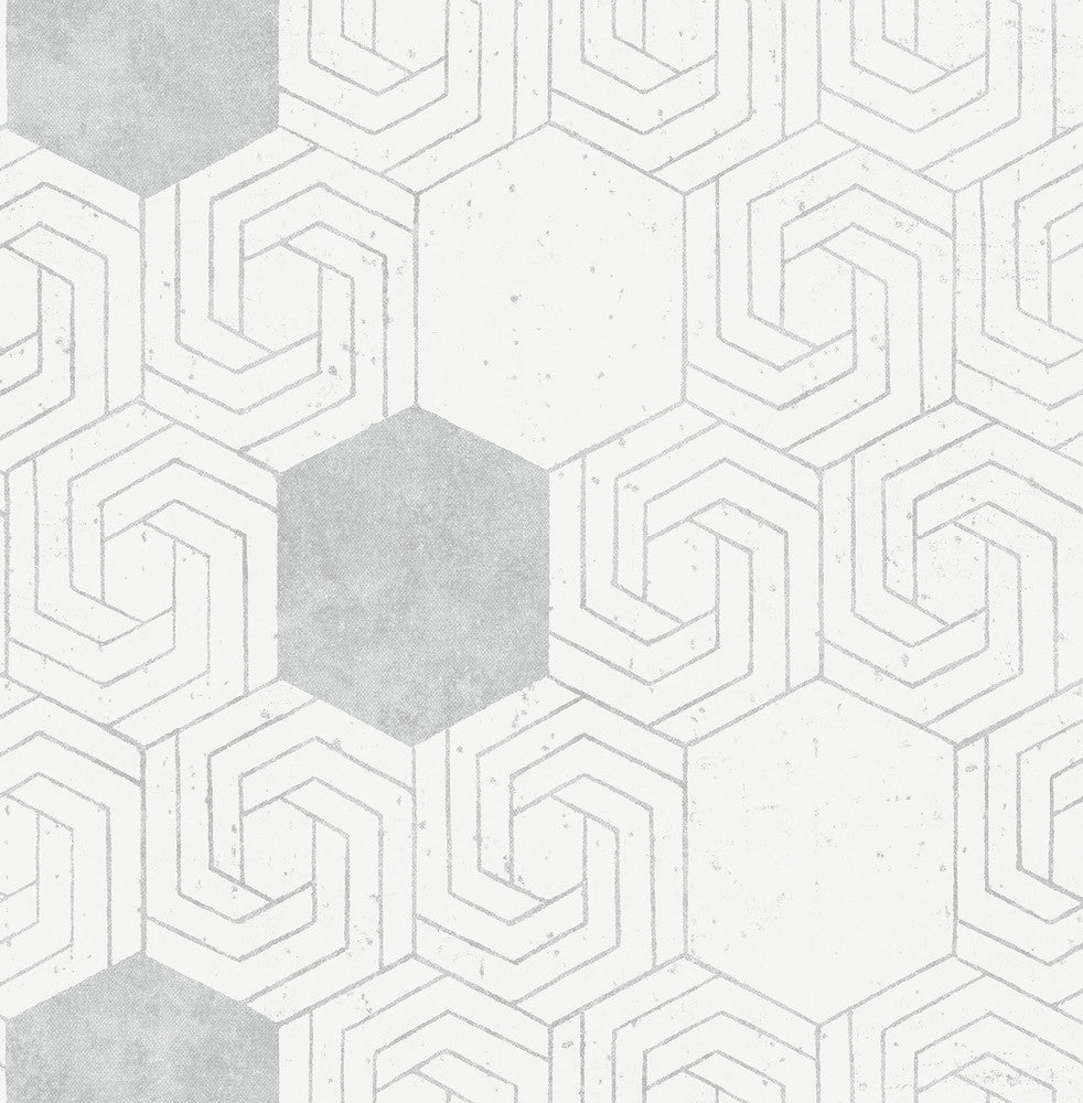 Momentum Off White Geometric Wallpaper by A-Street Prints Theory Covers about 56.4 square feet 20.5-in by 33-ft long roll Unpasted 20.9 - Fabric Carolina -