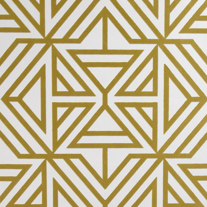 Helios Mustard Geometric Wallpaper by A-Street Prints Theory Covers about 56.4 square feet 20.5-in by 33-ft long roll Unpasted 20.9 - Fabric Carolina -