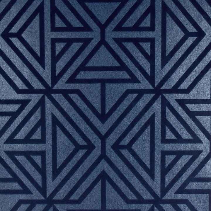 Helios Blue Geometric Wallpaper by A-Street Prints Theory Covers about 56.4 square feet 20.5-in by 33-ft long roll Unpasted 20.9 - Fabric Carolina -
