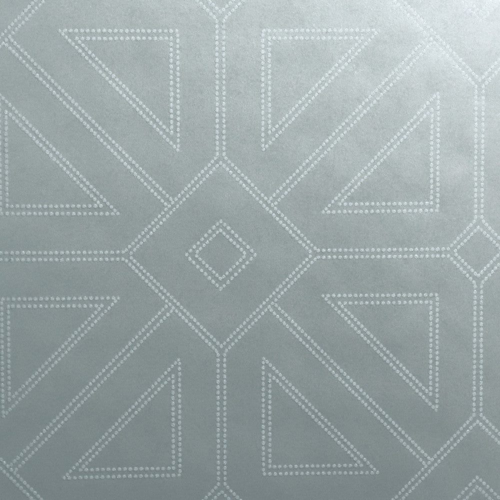 Voltaire Silver Beaded Geometric Wallpaper by A-Street Prints Theory Covers about 56.4 square feet 20.5-in by 33-ft long roll Unpasted 20.9 - Fabric Carolina -