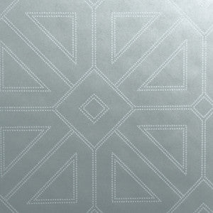 Voltaire Silver Beaded Geometric Wallpaper by A-Street Prints