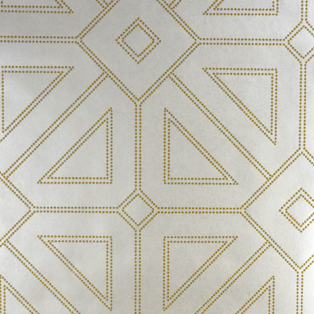 Voltaire Ivory Beaded Geometric Wallpaper by A-Street Prints Theory Covers about 56.4 square feet 20.5-in by 33-ft long roll Unpasted 20.9 - Fabric Carolina -