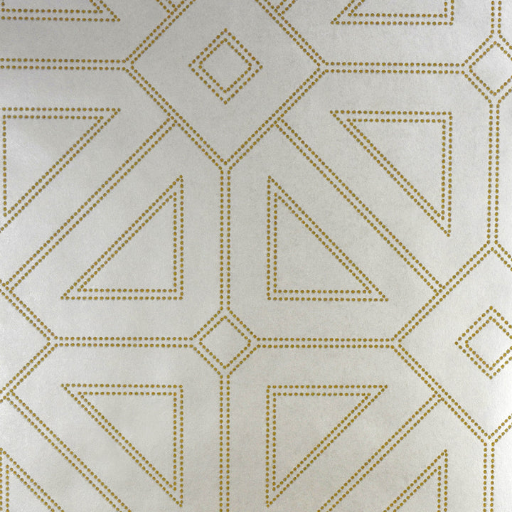 Voltaire Ivory Beaded Geometric Wallpaper by A-Street Prints Theory Covers about 56.4 square feet 20.5-in by 33-ft long roll Unpasted 20.9 - Fabric Carolina -