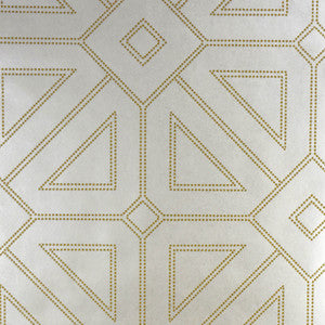 Voltaire Ivory Beaded Geometric Wallpaper by A-Street Prints