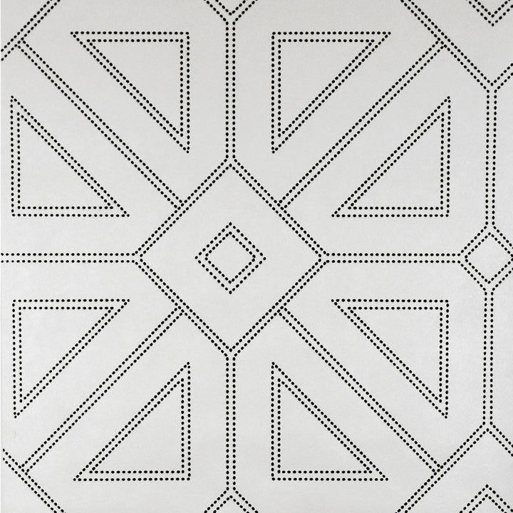 Voltaire Off White Beaded Geometric Wallpaper by A-Street Prints Theory Covers about 56.4 square feet 20.5-in by 33-ft long roll Unpasted 20.9 - Fabric Carolina -