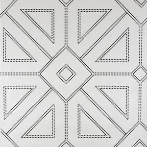 Voltaire Off White Beaded Geometric Wallpaper by A-Street Prints