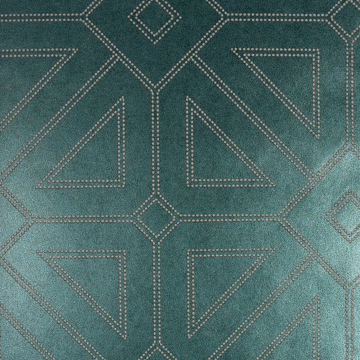 Voltaire Dark Green Beaded Geometric Wallpaper by A-Street Prints Theory Covers about 56.4 square feet 20.5-in by 33-ft long roll Unpasted 20.9 - Fabric Carolina -