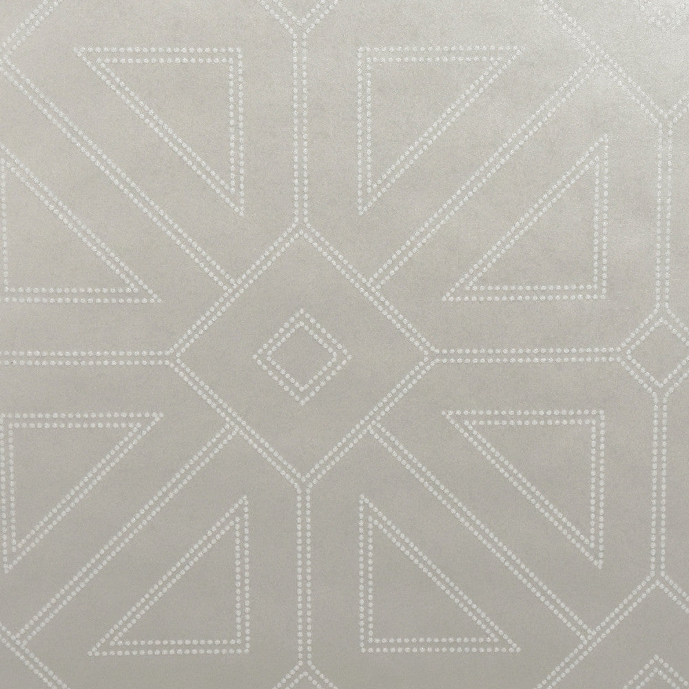 Voltaire Platinum Beaded Geometric Wallpaper by A-Street Prints Theory Covers about 56.4 square feet 20.5-in by 33-ft long roll Unpasted 20.9 - Fabric Carolina -