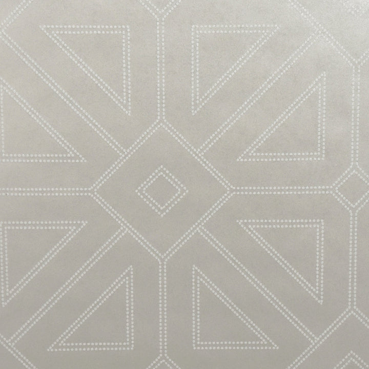 Voltaire Platinum Beaded Geometric Wallpaper by A-Street Prints Theory Covers about 56.4 square feet 20.5-in by 33-ft long roll Unpasted 20.9 - Fabric Carolina -