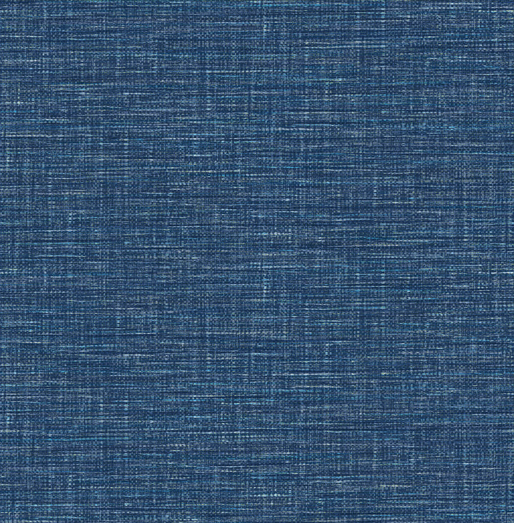 Exhale Dark Blue Faux Grasscloth Wallpaper by A-Street Prints BlueBell Covers about 56.4 square feet 20.5-in by 33-ft long roll Unpasted 20.9 - Fabric Carolina -