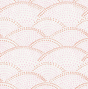 Bennett Pink Dotted Scallop Wallpaper by A-Street Prints