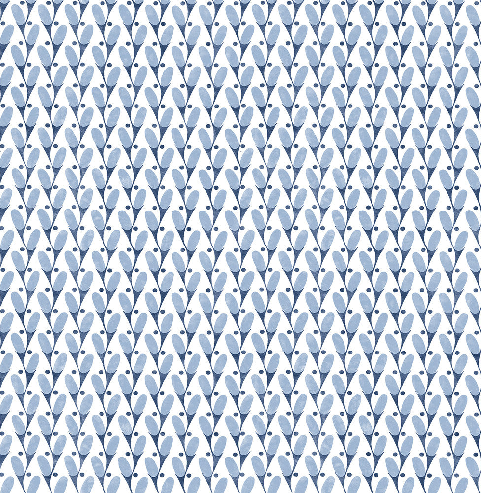 Landon Blue Abstract Geometric Wallpaper by A-Street Prints BlueBell Covers about 56.4 square feet 20.5-in by 33-ft long roll Unpasted 20.9 - Fabric Carolina -