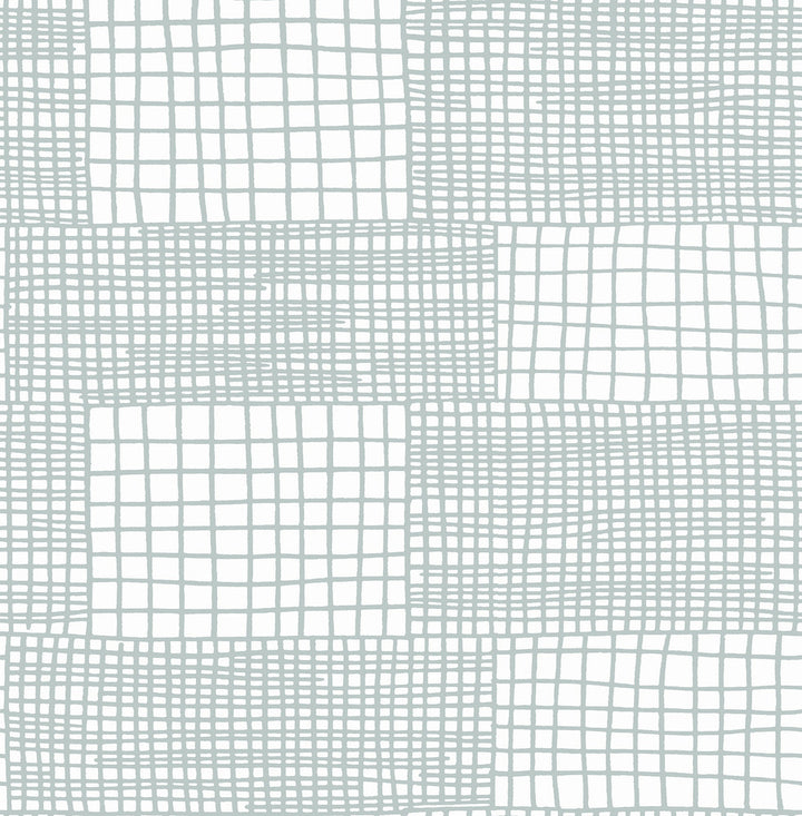 Maxwell Aqua Geometric Wallpaper by A-Street Prints BlueBell Covers about 56.4 square feet 20.5-in by 33-ft long roll Unpasted 20.9 - Fabric Carolina -