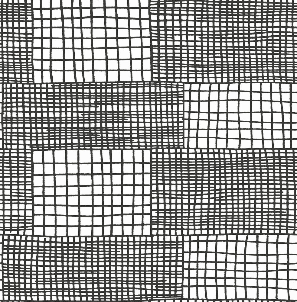 Maxwell Black Geometric Wallpaper by A-Street Prints BlueBell Covers about 56.4 square feet 20.5-in by 33-ft long roll Unpasted 20.9 - Fabric Carolina -