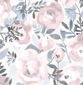 Orla Purple Floral Wallpaper by A-Street Prints