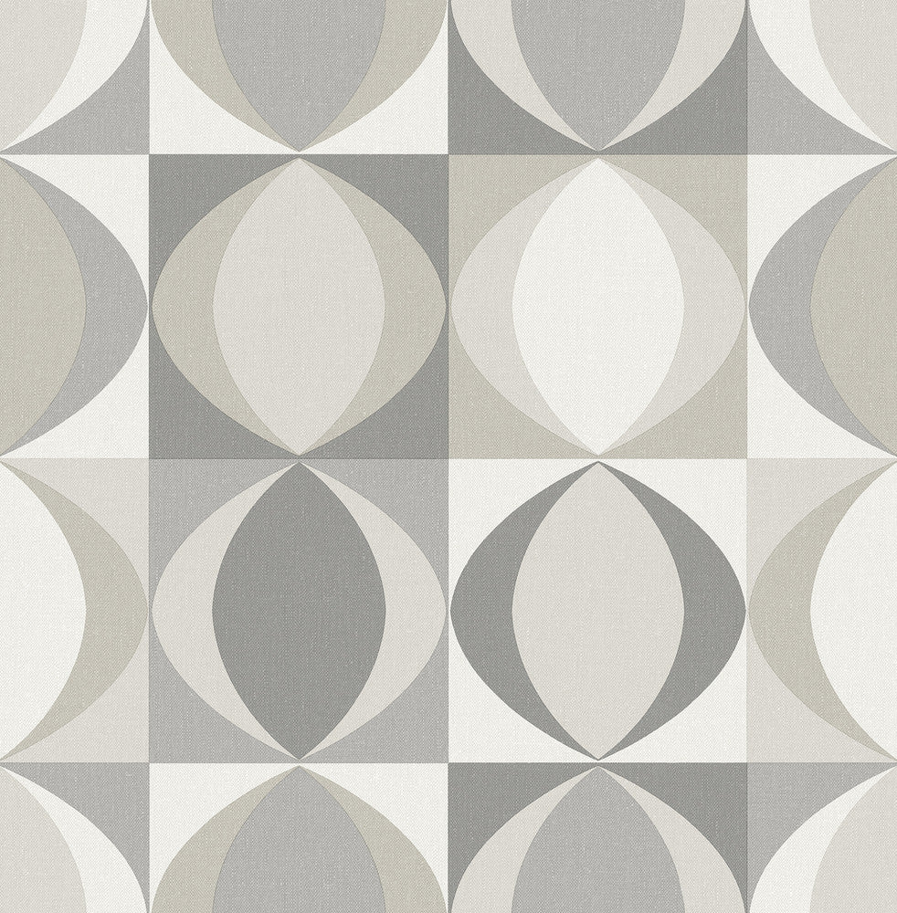 Archer Grey Linen Geometric Wallpaper by A-Street Prints BlueBell Covers about 56.4 square feet 20.5-in by 33-ft long roll Unpasted 20.9 - Fabric Carolina -