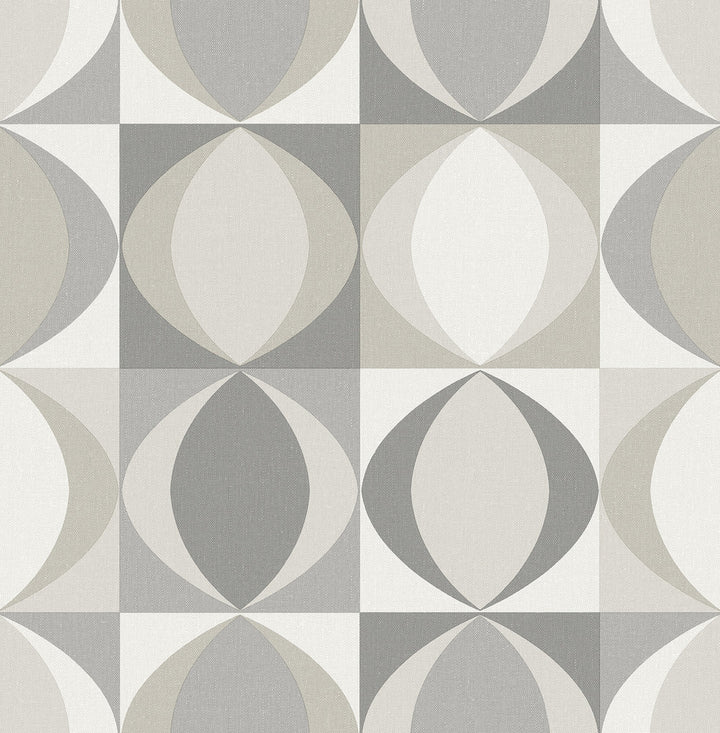 Archer Grey Linen Geometric Wallpaper by A-Street Prints BlueBell Covers about 56.4 square feet 20.5-in by 33-ft long roll Unpasted 20.9 - Fabric Carolina -
