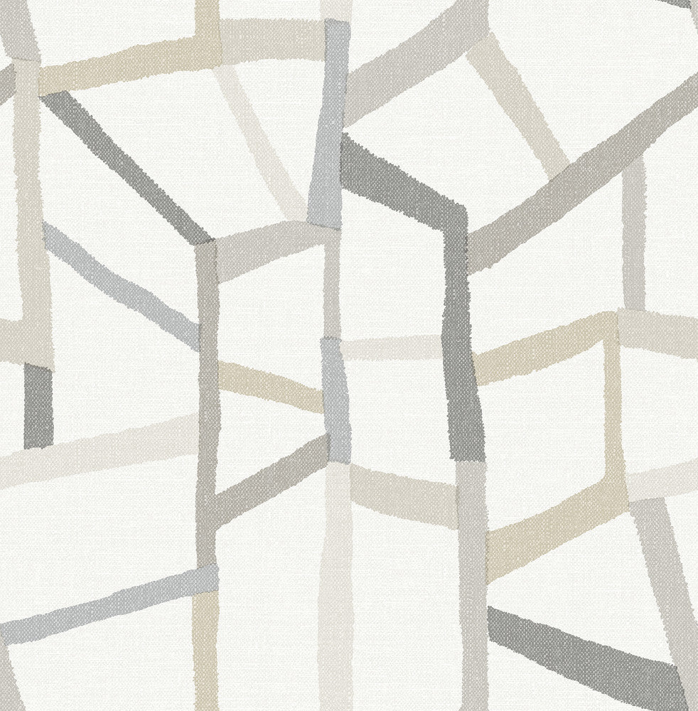 Tate Grey Geometric Linen Wallpaper by A-Street Prints BlueBell Covers about 56.4 square feet 20.5-in by 33-ft long roll Unpasted 20.9 - Fabric Carolina -