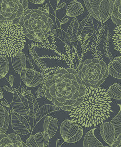 Alannah Green Botanical Wallpaper by A-Street Prints