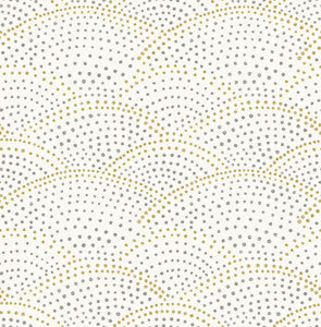 Bennett Grey Dotted Scallop Wallpaper by A-Street Prints