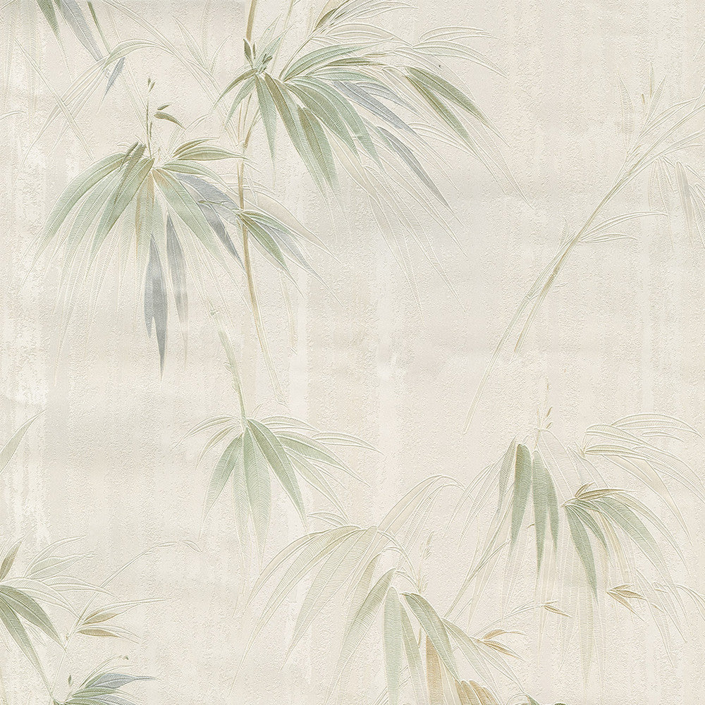 Atlis Neutral Bamboo Wallpaper by Brewster Fresh Start Kitchen & Bath Covers about 56.4 square feet 20.5-in by 33-ft long roll Unpasted 20.9 - Fabric Carolina -