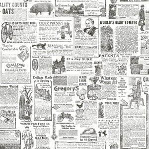 Underwood Black Newspaper Wallpaper by Brewster