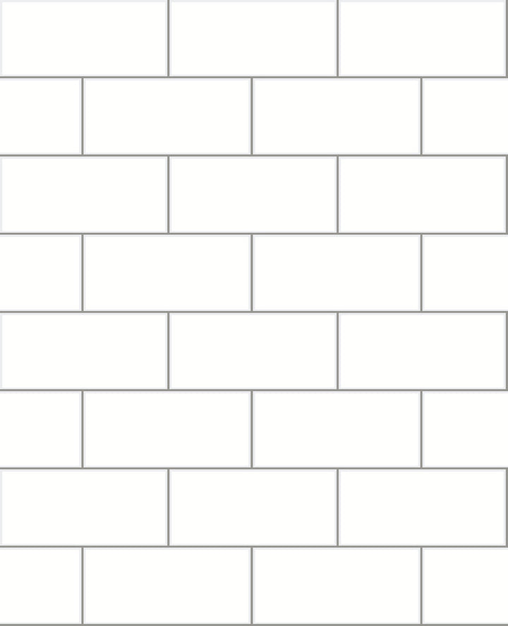 Easton Off White Paintable Subway Tile Wallpaper by Brewster Fresh Start Kitchen & Bath Covers about 56.4 square feet 20.5-in by 33-ft long roll Unpasted 6.3 - Fabric Carolina -