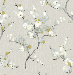 Bliss Blue Floral Wallpaper by Brewster