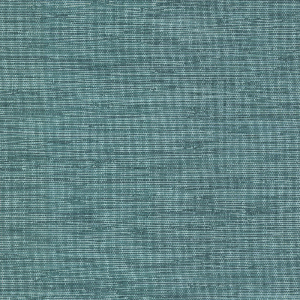 Fiber Teal Faux Grasscloth Wallpaper by Brewster Fresh Start Kitchen & Bath Covers about 56.4 square feet 20.5-in by 33-ft long roll Unpasted 20.9 - Fabric Carolina -