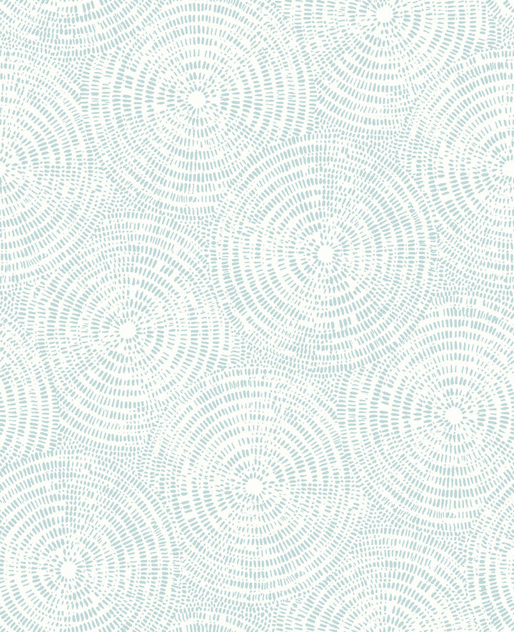 Vatten Light Blue Geometric Wallpaper by Brewster Fresh Start Kitchen & Bath Covers about 56.4 square feet 20.5-in by 33-ft long roll Unpasted 20.5 - Fabric Carolina -