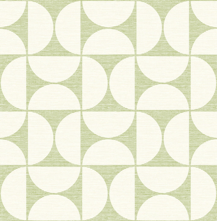 Deedee Green Geometric Faux Grasscloth Wallpaper by Brewster Fresh Start Kitchen & Bath Covers about 56.4 square feet 20.5-in by 33-ft long roll Unpasted 10.4 - Fabric Carolina -