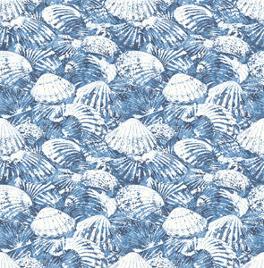 Surfside Blue Shells Wallpaper by Brewster