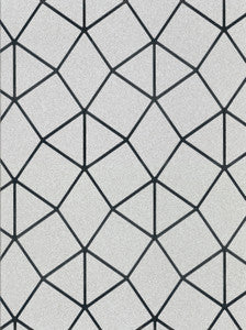 Albion Silver Geometric Wallpaper by Brewster