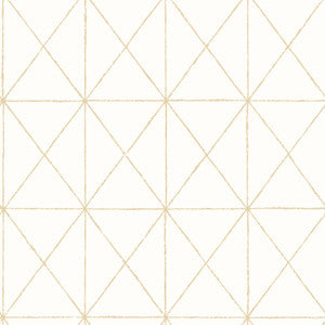 Intersection Gold Diamond Wallpaper by Brewster