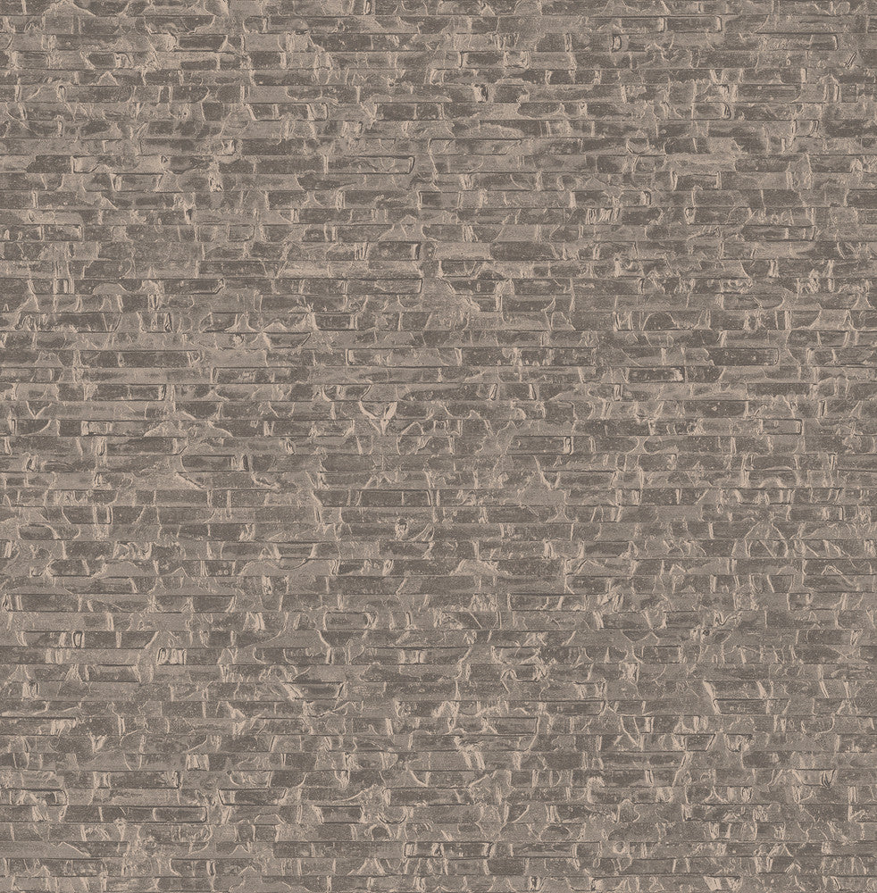Belvedere Taupe Faux Slate Wallpaper by A-Street Prints Alchemy Covers about 56.4 square feet 20.5-in by 33-ft long roll Unpasted 20.9 - Fabric Carolina -